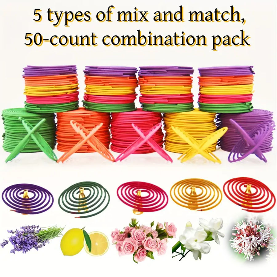 Uv Inhibitor Candle - 50 قطعة من أعواد البخور المختلطة،