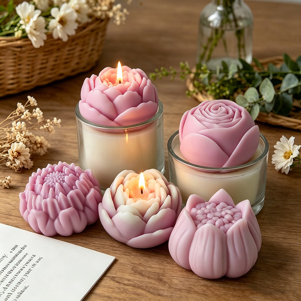 Candle Making Tips - قالب سيليكون ثلاثي الأبعاد على شكل