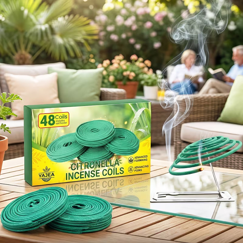 Uv Inhibitor Candle - 48 لفافة كبيرة من عشب الليمون،