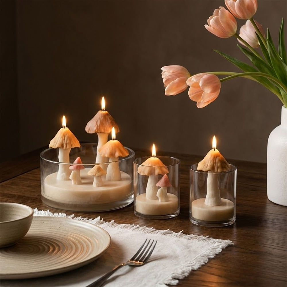 قوالب سيليكون على شكل فطر لصنع - مراجعة Candle Making Soy Wax وسعره