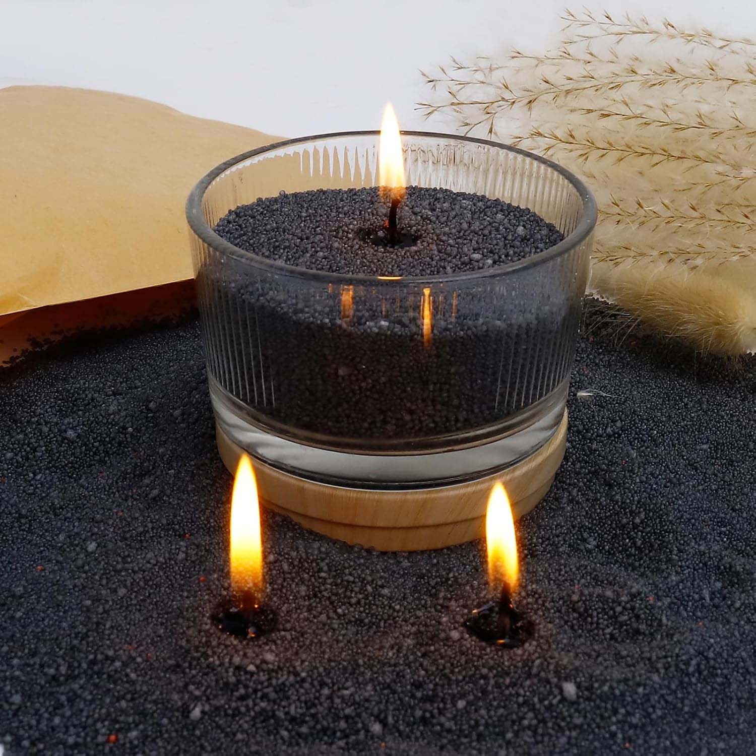 رمل شمع أسود مع فتيل، 200 جرام - مراجعة Candle Making Tips وسعره
