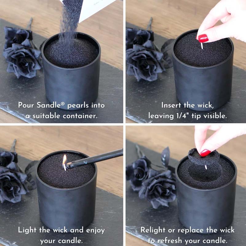 رمل شمع أسود مع فتيل، 200 جرام - مراجعة Candle Making Tips وسعره